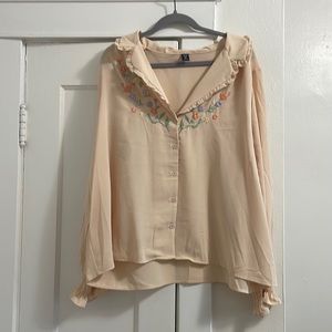 Plus floral cottagecore top